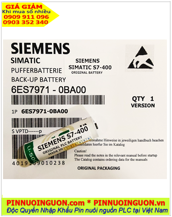 Siemens S7-400, Pin nuôi nguồn Siemens S7-400 lithium 3.6v 2600mAh chính hãng _Xuất xứ PHÁP 